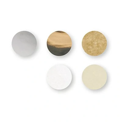 Afbeelding van Rayher 87099000 Confetti, Ø 2 cm, 30 g, zilver/goud/crème/wit, zijdepapier, decoratie voor verjaardag en bruiloft, vulling bubbelballonnen
