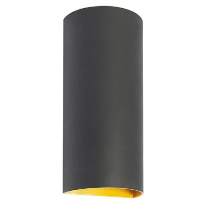 Afbeelding van Hera Wandlamp 2 lichts Up &amp; Down Zwart/Goud Modern Highlight