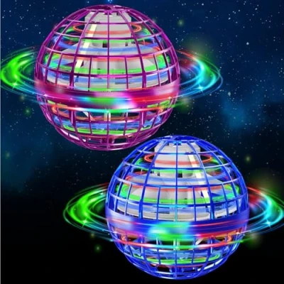 Afbeelding van semai Orbi Vliegende bal, kinderspeelgoed vanaf 6 jaar, met ledlicht, handgestuurd, Hover Ball, cadeau voor jongens en meisjes van tot 12 jaar
