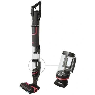 Afbeelding van Hoover Steelstofzuiger HFX10H 011 2 in 1 functie; Stofzuiger en kruimeldief Krachtige Draadloze Zakloos HEPA filter LED verlichting Inclusief opzetstukken ANTI TWIST Titanium 1,2L 365W 10 jaar garantie op onderdelen