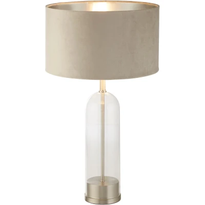Afbeelding van Searchlight Unieke tafellamp Oxford met taupe kap EU81713TA
