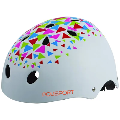 Afbeelding van Polisport PolispGoudt urban radical fietshelm s 53 55cm triangles wit/Goudanje