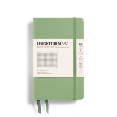 Afbeelding van LEUCHTTURM1917 363942 notitieboek Pocket (A6), hardcover, 187 genummerde pagina&#039;s, salie, geruit