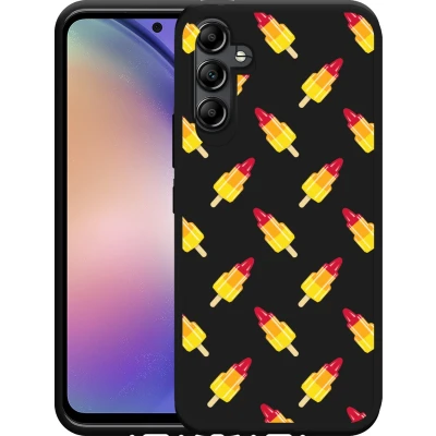 Afbeelding van Cazy Hoesje Zwart geschikt voor Samsung Galaxy A54 Raketjes