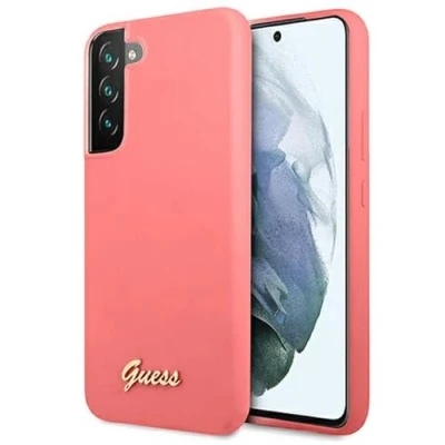 Afbeelding van Guess Silicone Retro Back Case Geschikt voor Samsung Galaxy S22 Plus (S906) Fuchsia