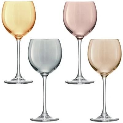 Afbeelding van Wijnglas L.S.A. Polka Metallic 400 ml (Set van 4)