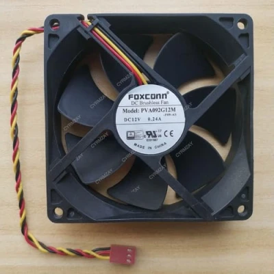 Afbeelding van CYRMZAY Compatibel voor FOXCONN PVA092G12M 12V 0.24A 9025 9cm CPU 3 Wire Cooling Koelventilator