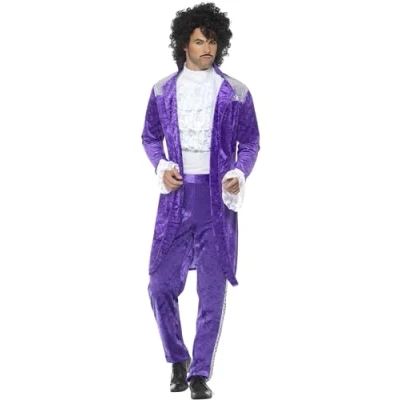 Afbeelding van Smiffy&#039;s Prince Purple Rain Man Paars Large Carnavalskleding Verkleedkleding