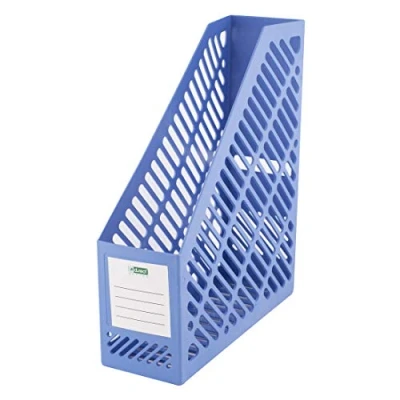 Afbeelding van D.RECT 110581 tijdschriftenverzamelaar in klassiek design/voor het ordelijk opbergen van documenten, schriften en mappen tot A4 C4 formaat, breedte: 90 mm, blauw