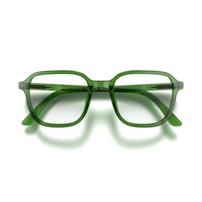 Afbeelding van LONDON MOLE Brillen Hollywood Leesbril Vierkante Coole Lezers Retro Stijlvolle Unisex Veerpinnen Transparant Groen + 3.0 vergroting