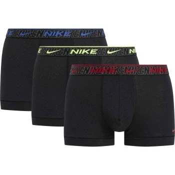 Afbeelding van Nike Underwear Trunk 3 PACK Onderbroeken, Heren, Maat: Small, Black/multicolor