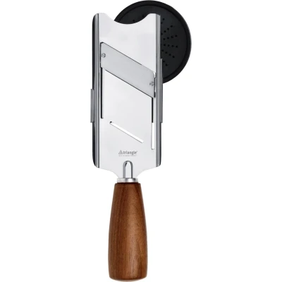 Afbeelding van Triangle Luxe Truffelschaaf Ergonomisch Walnotenhout Heft 24.5 cm RVS