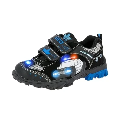 Afbeelding van Lico Chief V Blinky Uniseks, kinderen Sneakers, Zwart/koningsblauw/zilver, 28 EU