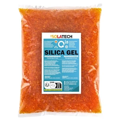 Afbeelding van ISOLATECH silicagel, regenereerbaar, droogmiddel, oranje, 400 g, zak, ballen als ontvochtiger