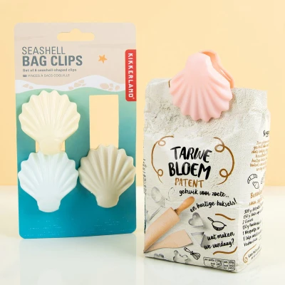 Afbeelding van Kikkerland Schelp Bag Clips (set van 4)
