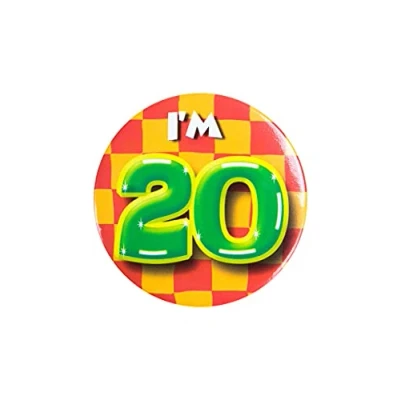 Afbeelding van Paper Dreams Button 20 jaar 55mm