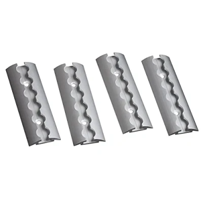 Afbeelding van FTsolid 4 x 15 cm aluminium airline rail, sjorrail, ronde halfronde vorm met boringen, ladingbeveiliging,