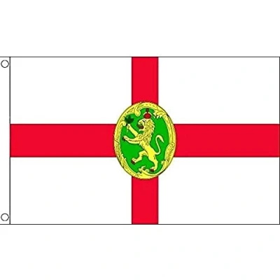 Afbeelding van Alderney Island Vlag 150x90 cm Guernsey vlaggen 90 x 150 Banner 3x5 ft Hoge kwaliteit AZ FLAG