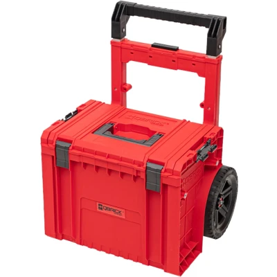 Afbeelding van Qbrick System PRO Cart 2.0 Plus RED ULTRA HD stapelbaar 490 x 415 660 mm 29 l IP54 afneembare dubbele telescopische handgreep