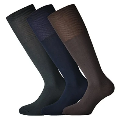 Afbeelding van Fontana Calze 3 paar lange sokken van warm katoen, elastisch, comfortabel en versterkt, gesorteerd, 42 44 EU