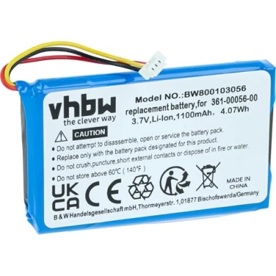 Afbeelding van vhbw Accu compatibel met Garmin DriveSmart 5 LMT GPS Navigation Navi (1100mAh, 3,7V, Li Ion)