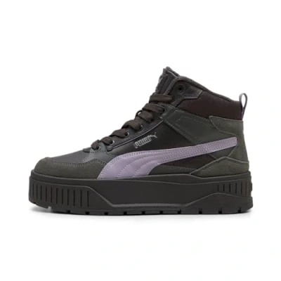 Afbeelding van PUMA Karmen Ii Idol Mid WTR Sneaker voor dames, Plat Donkergrijs Pale Plum Zilver, 40.5 EU