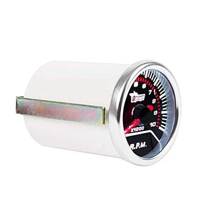 Afbeelding van Mintice 2&quot; 52mm Toerenteller Meter Auto Motor Digitaal Wit LED Licht RPM Elektrische Gauge Rook Tint Len Wijzer Indicator Universeel