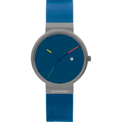 Afbeelding van Jacob Jensen Heren Horloge Analoog Quarz 32020797 One Size Blauw