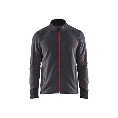 Afbeelding van Blaklader Microfleecevest 4995 1010 Donkergrijs/Rood S