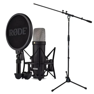 Afbeelding van Rode NT1 Signature Black Studio Microfoon Condensatormicrofoon + Keepdrum microfoonstandaard