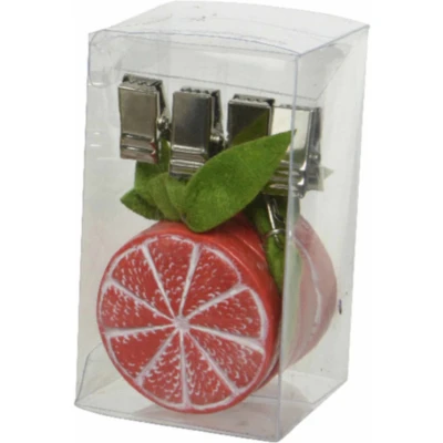 Afbeelding van 4x Grapefruit tafelkleedgewichtjes fruit thema Tafelkleedgewichten
