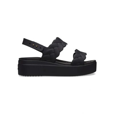Afbeelding van Crocs Brooklyn Sandalen met plateauzool, Dames, Maat: 38.5, black Kunststof