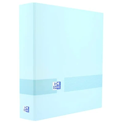 Afbeelding van Oxford, Ordner met 4 ringen, A4+, extra stevig deksel, rug 40 mm, pastelblauw