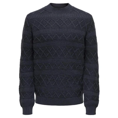 Afbeelding van Only &amp; Sons Onswade CREW NECK Trui, Heren, Maat: XL, Dark navy