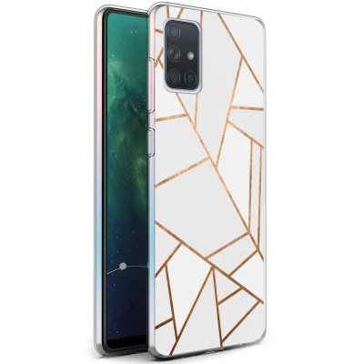Afbeelding van Samsung Galaxy A71 Hoesje Siliconen en TPU (zacht) iMoshion Softcase/Backcover Wit Telefoonhoesje