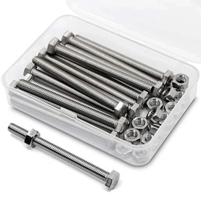 Afbeelding van M6 * 70mm 15 Stuks 304 Roestvrijstalen Zeskantbouten Bouten en Moeren Set, Machineschroeven