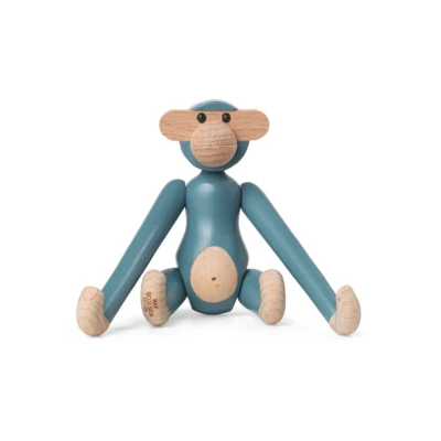 Afbeelding van Kay Bojesen coloured monkey mini H9.5cm blauw