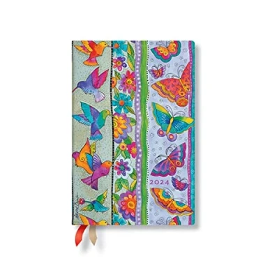 Afbeelding van Playful Creations Hummingbirds &amp; Flutterbyes (Playful Creations) Mini 12 month Dayplanner 2024