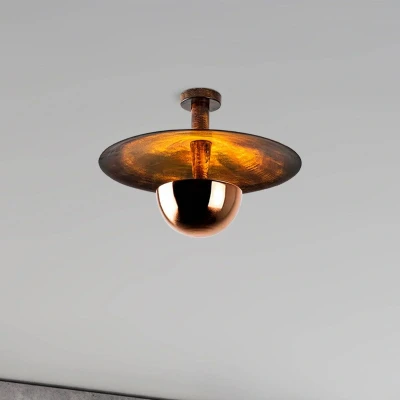 Afbeelding van Opviq Plafondlamp Kurt 13355, koperkleurig, metaal, Ø 48 cm