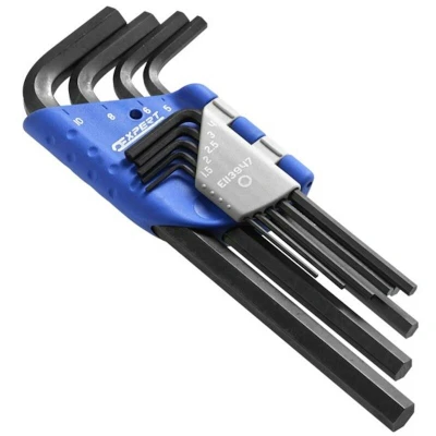 Afbeelding van Expert by Facom lange 6 kant metrische inbussleutelset 9 delig E113947