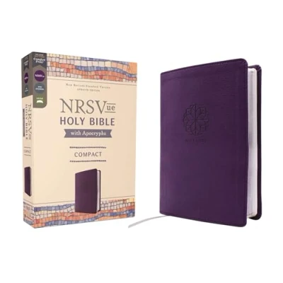Afbeelding van Nrsvue, Holy Bible With Apocrypha, Compact, Leathersoft, Purple, Comfort Print: Print