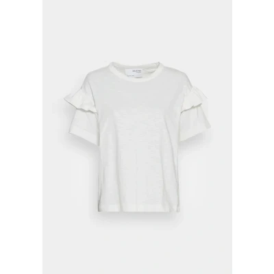 Afbeelding van Selected Femme Slfrylie Florence TEE Tshirt print, Dames, Maat: 34, Snow white