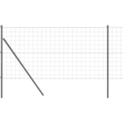 Afbeelding van vidaXL Euro Fence Set van 2 Grijs Gepoedercoat staal 25 x 1 m Duurzaam