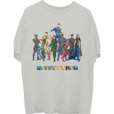 Afbeelding van Marvel Eternals Characters Heren T shirt M Grijs