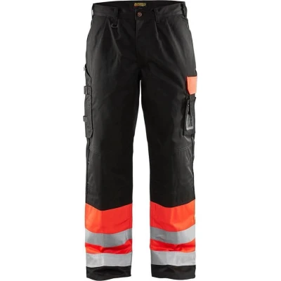 Afbeelding van Blaklader Werkbroek Hi vis 158 4 ROOD/ZWART C156