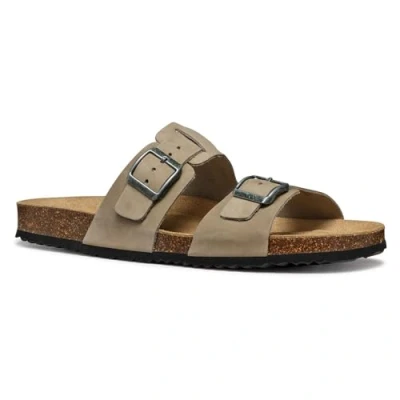 Afbeelding van Geox Ghita Muiltjes, Heren, Maat: 43, Dove grey Veloursleer