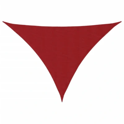 Afbeelding van vidaXL Zonnescherm driehoekig 5x6x6 m oxford stof rood
