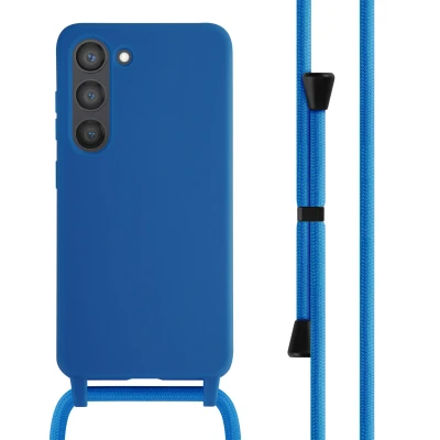 Afbeelding van Samsung Galaxy S23 Hoesje Siliconen en TPU (zacht) iMoshion Softcase/Koordhoesje/Backcover Blauw Telefoonhoesje