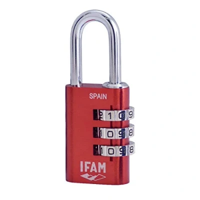 Afbeelding van Combinatieslot IFAM Combi30 Rood Aluminium Chroomstaal (3 cm)