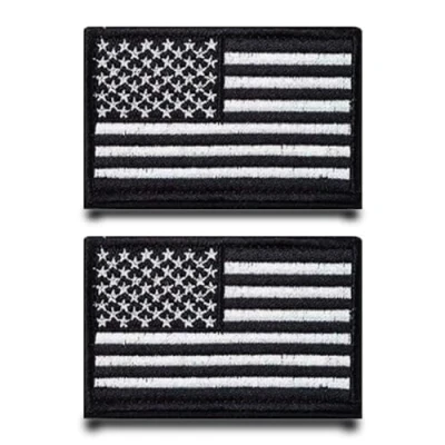 Afbeelding van 2 stuks Amerikaanse vlag patch afneembare patches met klittenbandsluiting tactische militaire applicatie voor tassen rugzakken vest hondenharnas buiten kleding jas jeans